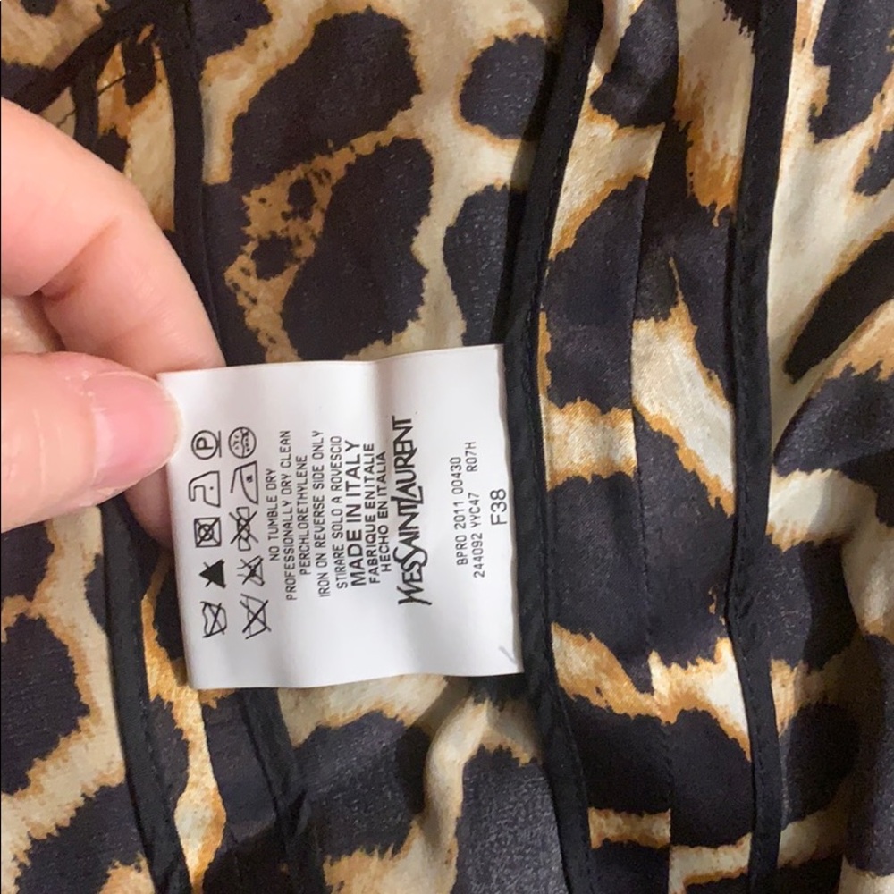 Yves Saint Laurent Vintage Leopard Dress Sz 38/4 - Picture 6 of 7